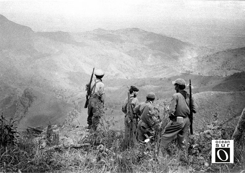 Combatientes de la Columna 8 en la serranía del Escambray