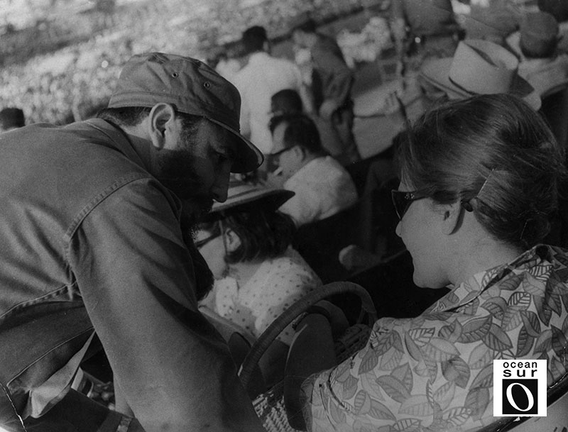 En 1965, con Fidel en un acto en la Plaza